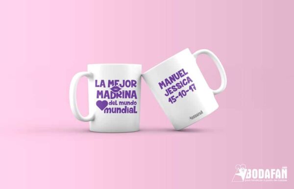 Taza personalizada para los “mejores padrinos del mundo” - Imagen 2