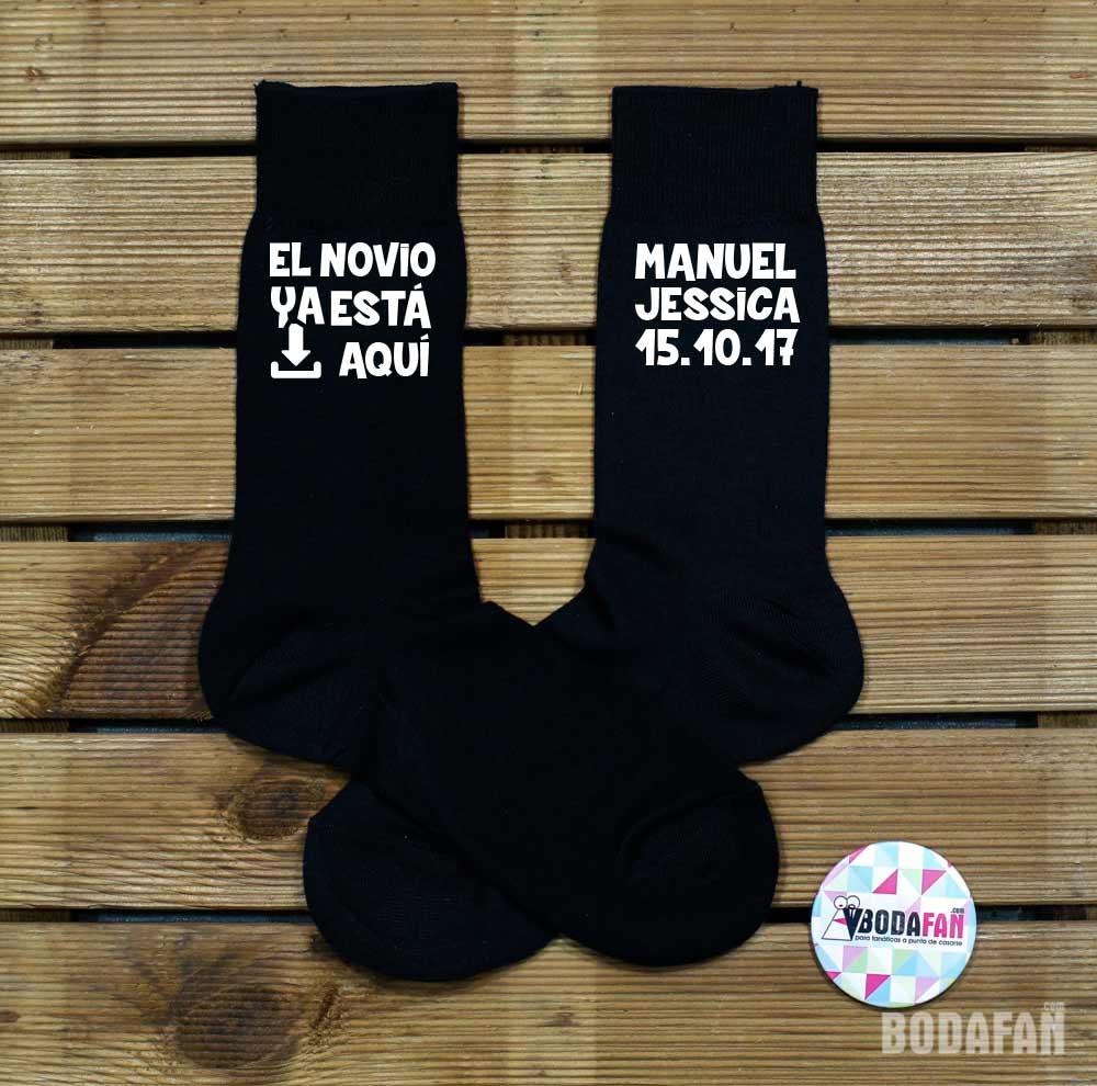 Calcetines personalizados para el novio. ¡Los más molones!