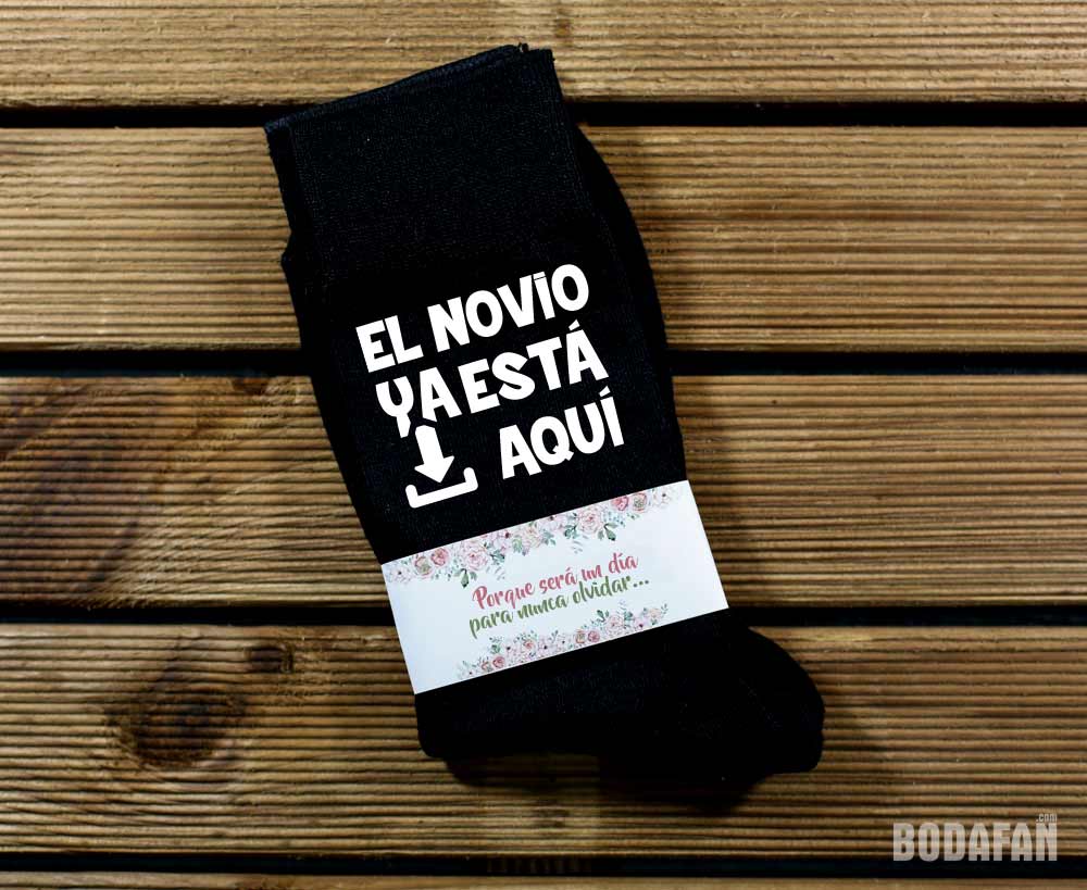 Calcetines personalizados para el novio. ¡Los más molones!