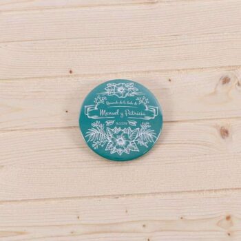 chapas-recuerdo-comunion-nombre-personalizado-divertida-flores-vintage-verde