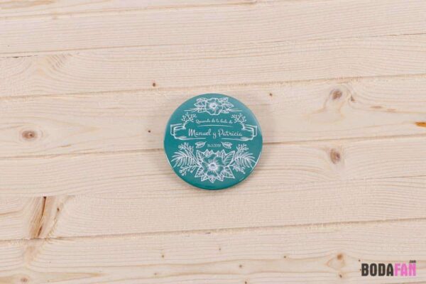 chapas-recuerdo-comunion-nombre-personalizado-divertida-flores-vintage-verde