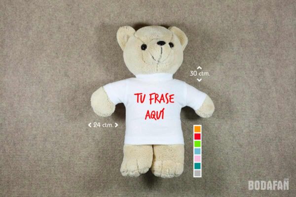 Peluche personalizado con tu frase favorita