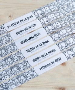 Pulseras personalizadas con dibujos para bodas