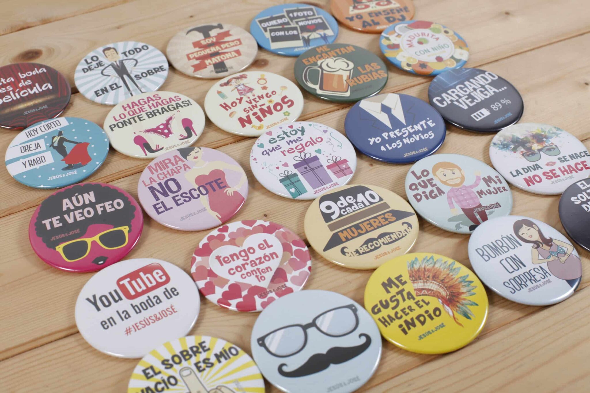 Comprar Pack de 20 Chapas PERSONALIZADAS para Despedidas de