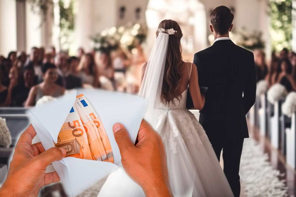 Cuando dinero dar en una boda
